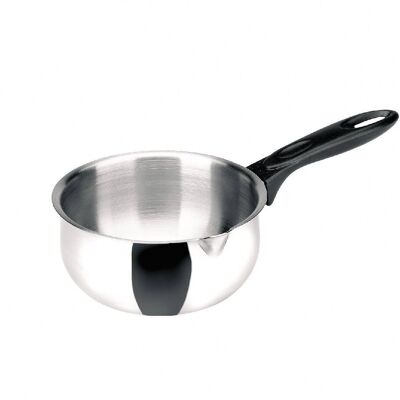 IBILI - Stainless steel saucepan with classic spout, 16 cm, Stainless steel, Suitable for induction