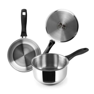 IBILI - Induction saucepan, 12 cm, Stainless steel, Suitable for induction