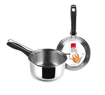 IBILI - Casserole avec panier à induction, 18 cm, Inox, Adapté à l'induction, Friteuse 2