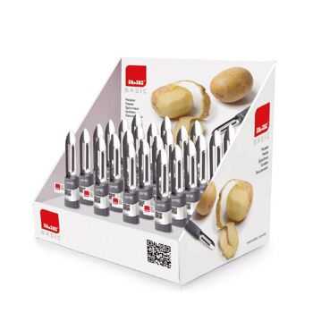 IBILI - Éplucheur de Pommes de Terre Basic en Inox - Manche Ergonomique en Plastique - Outil Efficace pour Éplucher et Préparer les Pommes de Terre 4