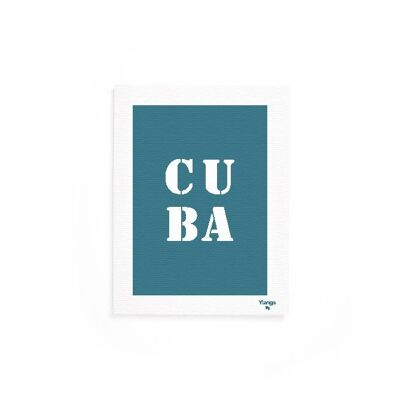 Blaues "Kuba" -Plakat