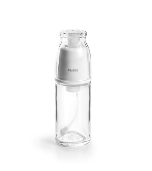 IBILI - Pulverizador - Aceitera Spray por Bombeo,170 ml – Recipiente de Cristal, Ideal para Freidoras de Aire y Cocina Saludable