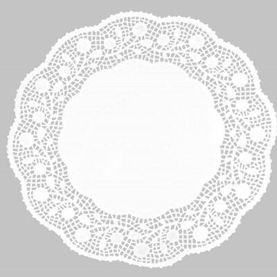 IBILI - Round white lace 12 cms