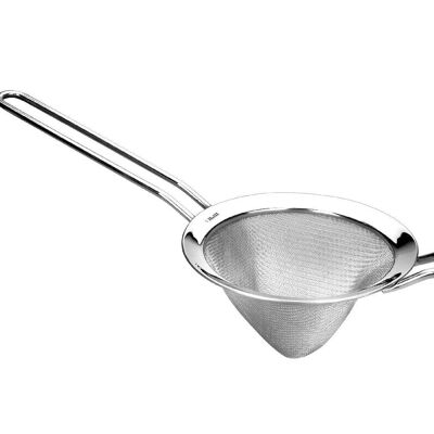 IBILI - 18/10 Stainless Steel Prism Conical Strainer - 10 cm Diameter - Double Mesh for Precise Filtering