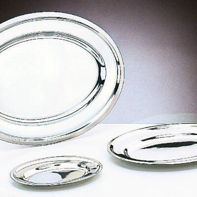 IBILI - Oval stainless steel tray 40 cm