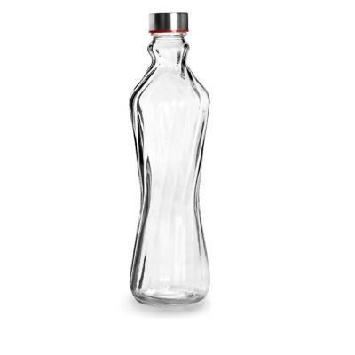 IBILI - Bottiglia a fiocco 1 lt, Vetro, Riutilizzabile