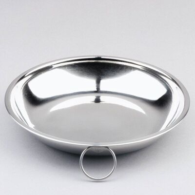 IBILI - Stainless Steel Deep Plate with Ring for Camping - 22 cm Diameter - Durable and Practical for Your Outdoor Adventures