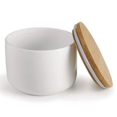 IBILI - 500 ml Jar, Ceramic, with Bamboo Lid