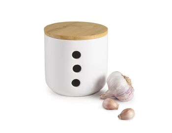 IBILI - Pot à ail en céramique+bambou 1