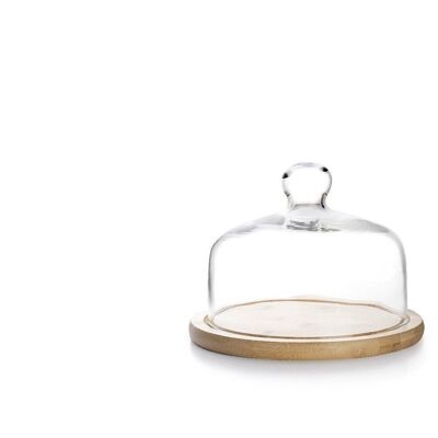 IBILI - Glass top with wooden base 18 cm