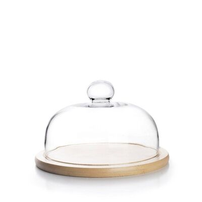 IBILI - Glass top with wooden base 20 cm