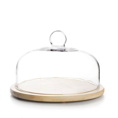 IBILI - Glass top with wooden base 26 cm