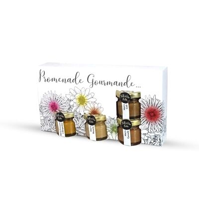 Coffret Promenade Gourmande - 4 préparations à base de miel 28 g