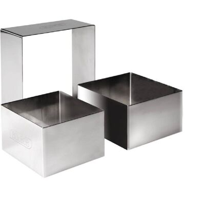IBILI - Anello quadrato in acciaio inox 6x6x4,50 cm