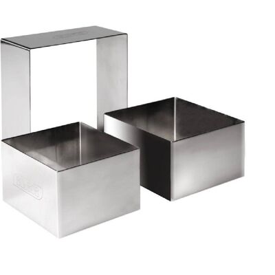 IBILI - Anello quadrato in acciaio inox 8x8x4,50 cm