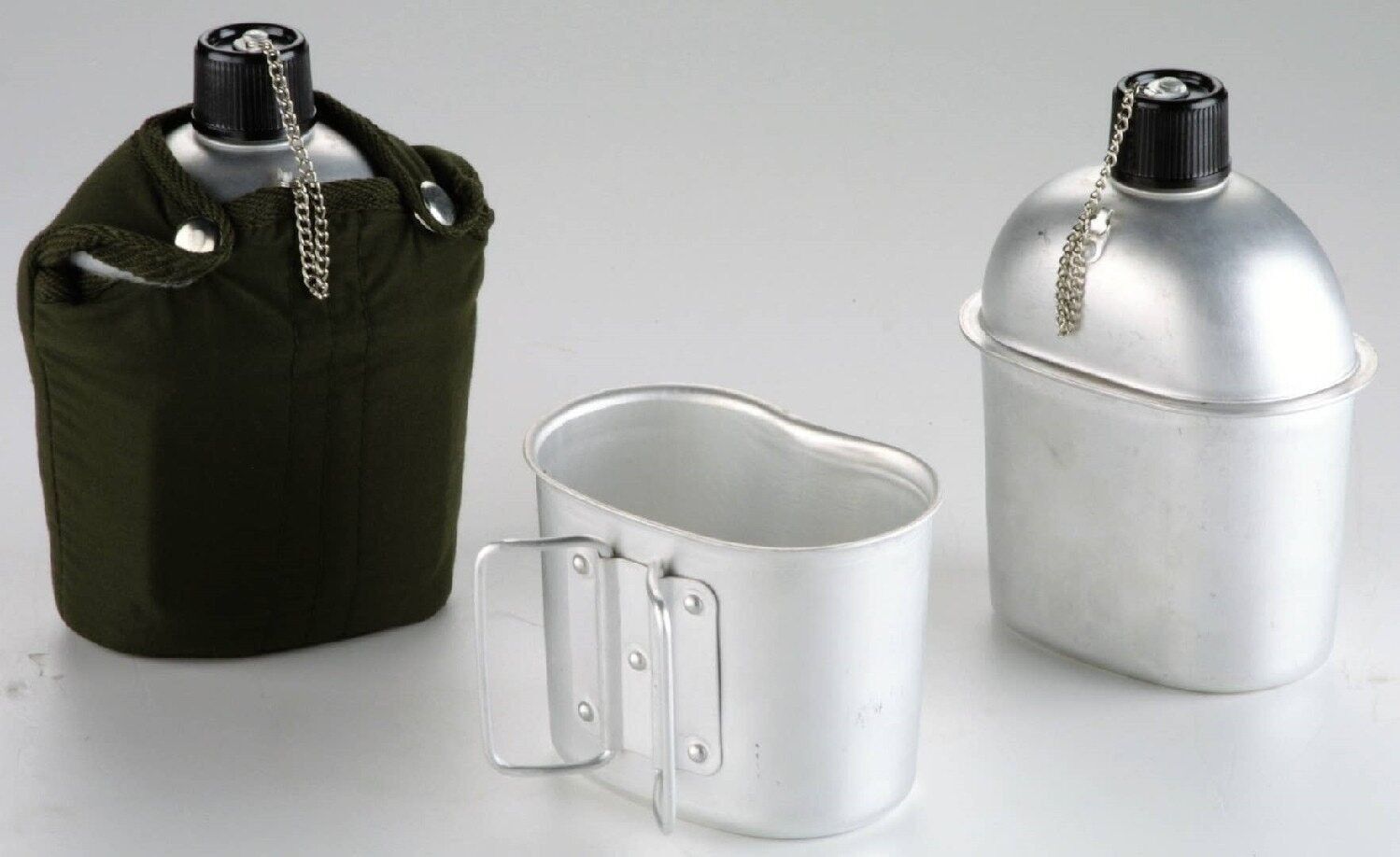 IBILI – Aluminium-Feldflasche mit Glas und Schutzhülle – 1 Liter Fassungsvermögen – zuverlässige Flüssigkeitszufuhr bei Ihren Outdoor-Abenteuern