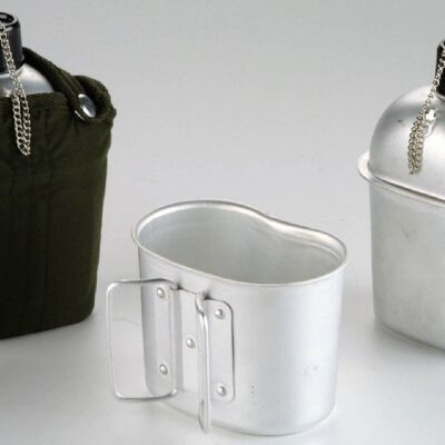 IBILI - Aluminum Canteen with Glass and Protective Case - 1 Liter Capacity - Reliable Hydration on Your Outdoor Adventures