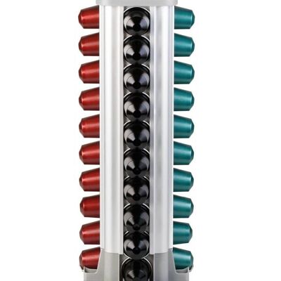 IBILI - Distributeur de capsules de café Nespresso, 40 capsules, Rotatif, Aluminium