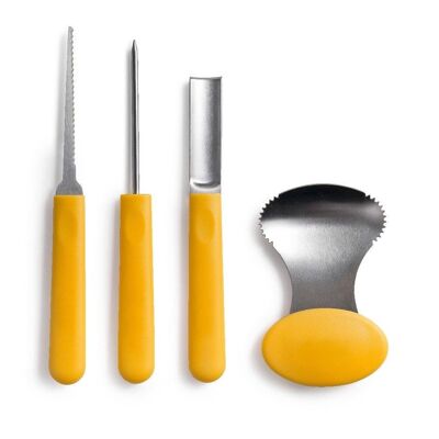 IBILI - Set 4 utensilios para decorar calabazas