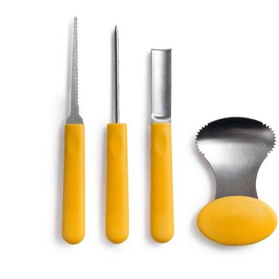 IBILI - Set 4 utensilios para decorar calabazas