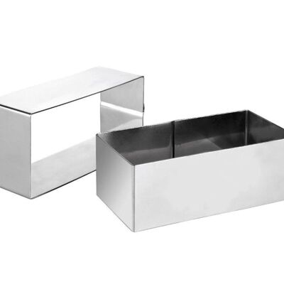 IBILI - Anello galvanico rettangolare in acciaio inox 8x5x4,5