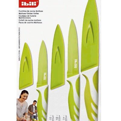 IBILI - Couteau de cuisine vert 8,5+12,5+15