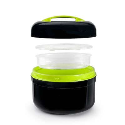 IBILI - Black/green thermal lunch box 1.40 lt
