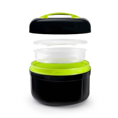 IBILI - Lunch box termico nero/pesca 1,40 lt