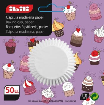 IBILI - Plat à cupcakes rond (50 unités) 8x4.50 4