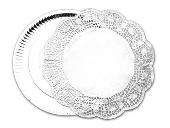 IBILI - 3 plateaux 32+5 dentelle ronde 34-argent 2