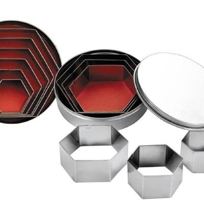 IBILI - Octagonal cookie cutter (6 pc) stainless
