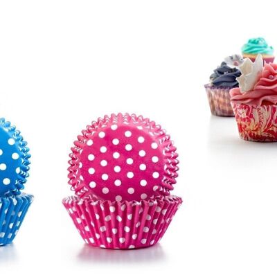 IBILI - Polka dot pastry capsules (pink+blue)