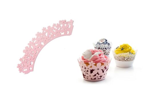 IBILI - Envoltorio para cupcake flores rosas