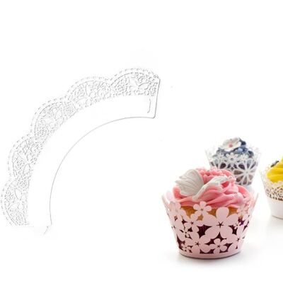 IBILI - Envoltorio cupcake mariposas blanco