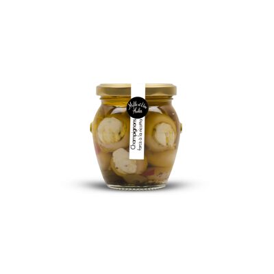 Champignons farcis à la Ricotta conservé à l'huile d'olive vierge extra 39% - 190 g