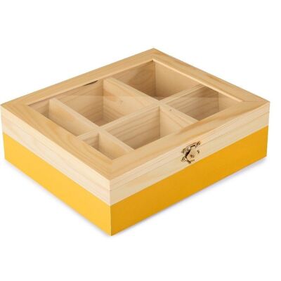 IBILI - Tea box 6 compartments yellow