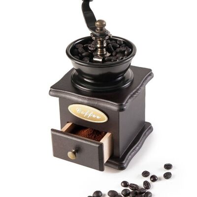 IBILI - Adjustable coffee grinder, Wood and Steel, Dark brown, Retro