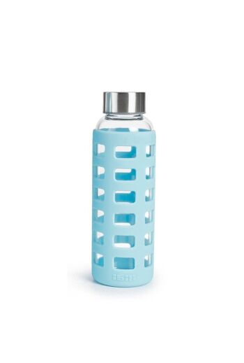 IBILI - Botella borosilicato domino 360 ml, Borosilicato, Reutilizable, protector anti-golpes 4