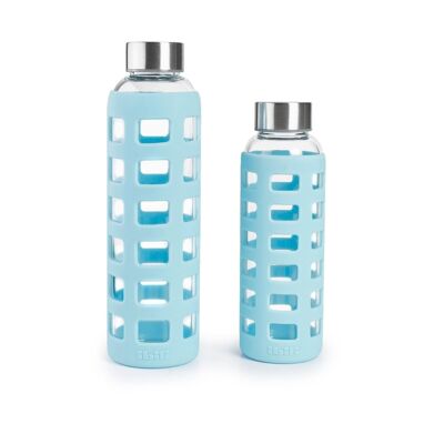 IBILI - Bottiglia Domino borosilicato 360 ml, Borosilicato, Riutilizzabile, Protettore anti-shock