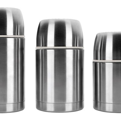 IBILI - Thermos for stainless steel solids 550 ml, Stainless Steel, Double wall