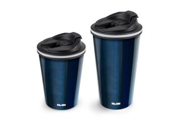 IBILI - Vaso termico blue 280 ml, Acero Inoxidable, Doble pared, Reutilizable, Vaso para café 6