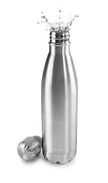 IBILI - Bouteille thermos double paroi satinée 350 ml, Inox 18/10, Double paroi, Réutilisable 2