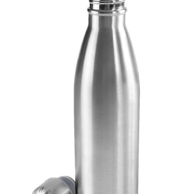 IBILI - Satin double wall thermos bottle 350 ml, 18/10 Stainless Steel, Double wall, Reusable