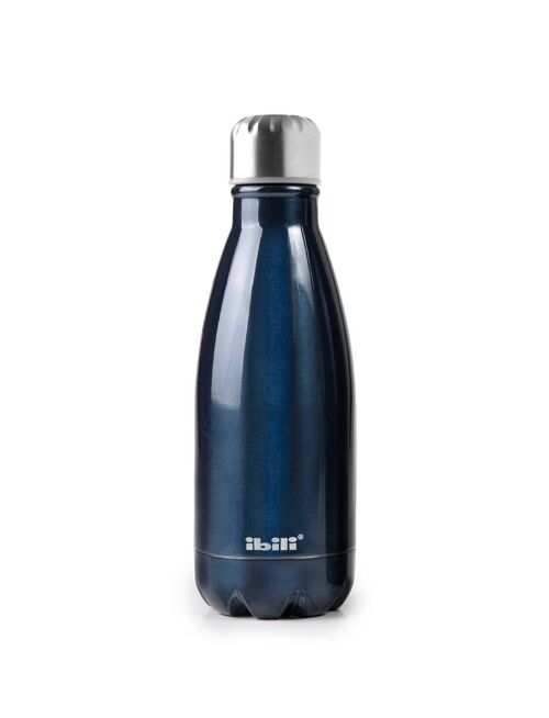 IBILI - Botella termo doble pared blue 350 ml, Acero Inoxidable 18/10, Doble pared, Reutilizable