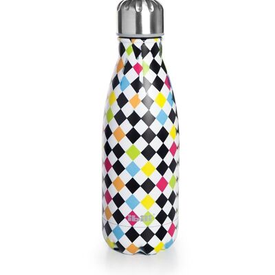 IBILI - Arlequin 350 Double Wall Thermos Bottle, 18/10 Stainless Steel, Double Wall, Reusable