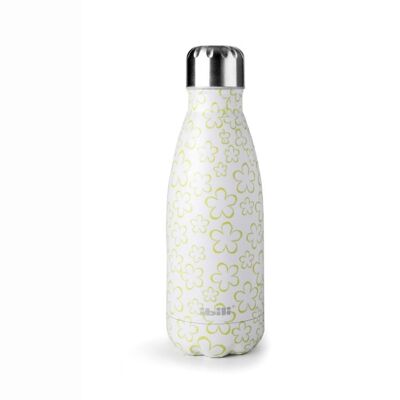 IBILI - Bottiglia thermos Spring Lemon 350, acciaio inossidabile 18/10, doppia parete, riutilizzabile