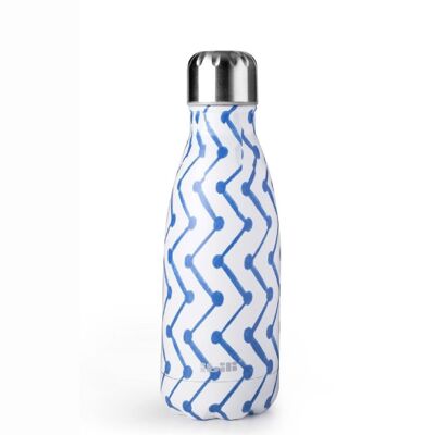 IBILI - Zigzag double wall thermos bottle 350, 18/10 Stainless Steel, Double wall, Reusable