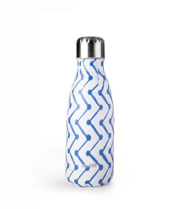 IBILI - Bouteille thermos double paroi Zigzag 350, Inox 18/10, Double paroi, Réutilisable 1