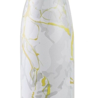 IBILI - Bottiglia thermos 500 in marmo dorato, acciaio inossidabile 18/10, doppia parete, riutilizzabile