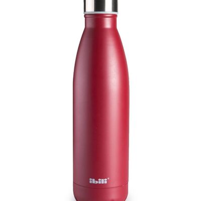 IBILI - Pomegranate double wall thermos bottle 500 ml, 18/10 Stainless Steel, Double wall, Reusable